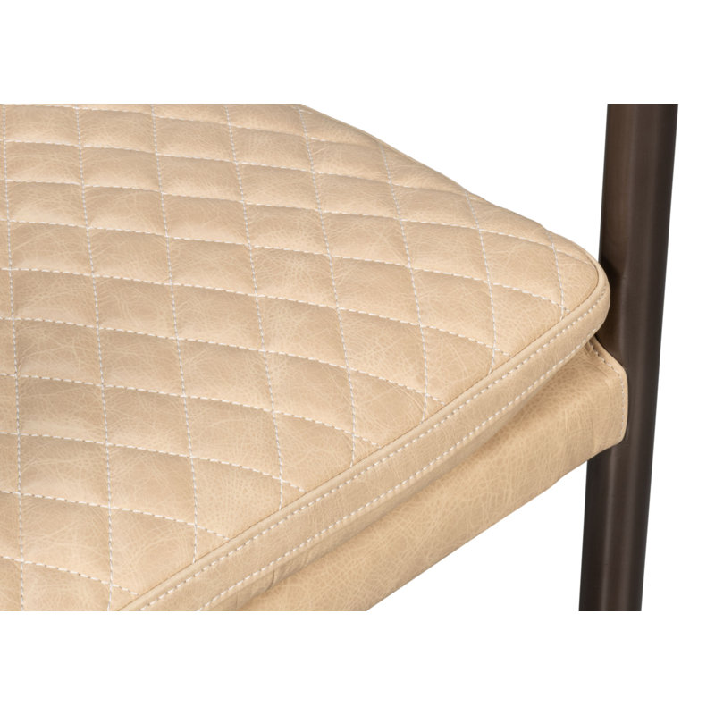 The Harley Leather Arm Chair, Cappuccino White