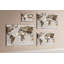 Wall Mounted cork board with print home decor message pin boards home office bulletin board ideas Old map