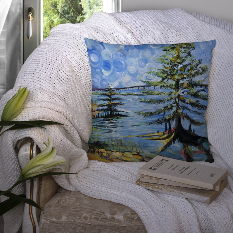 Coussin intérieur/extérieur life on the causeway, H 14 po x l 14 po x P 4 po