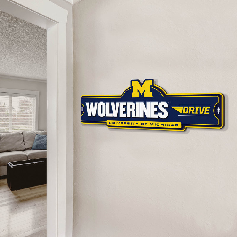 NCAA Michigan Wolverines Street Sign