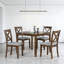 Ensemble de salle à manger 5 pièces avec 4 chaises à dossier croisé-1571882327