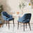 Modern Upholstered Dining Chair with Walnut Wood Legs-181813623-180612299