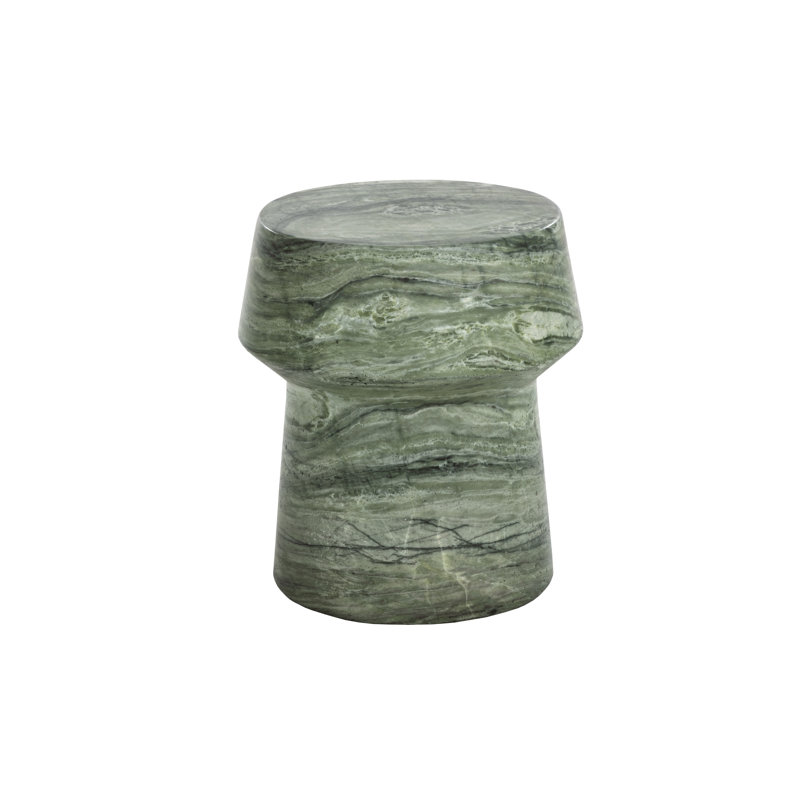 Brie Outdoor Round Side Table, Green