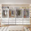 Armoire 12 tiroirs en bois et verre H 74,8 po Mehruddin