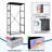 4 Drawer Dresser for Bedroom, Narrow Chest of Drawers, Wooden Top and Study Iron Frame 18"x37.5"-(WxH)