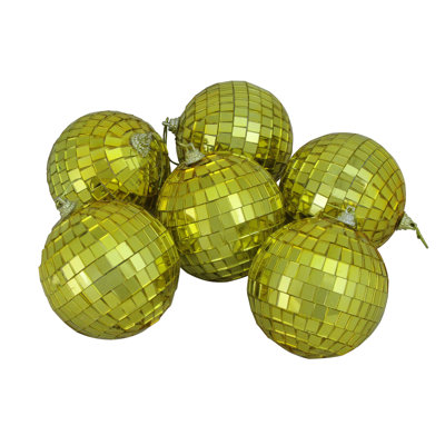 Mirrored Glass Disco Ball Christmas Ornament