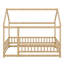 Lit simple en bois avec clôture-505989335