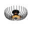 Lustre moderne noir, 14,2 po de diamètre x 4,7 po de hauteur | Corps en métal durable, douille E27 (40 W maximum) | Homologué IP20, conception élégante pour le salon, la salle à manger et l'entrée | Luminaire élégant de couleur unie-1370961046-1370961047