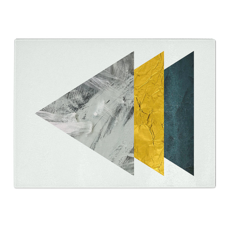 Textured Shapes No.2  Glass Chopping Board