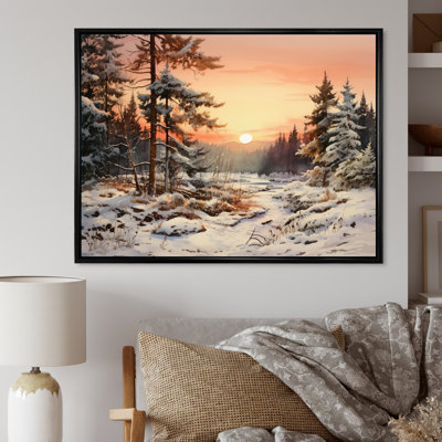 Winter Winter Tree Horizon sur toile