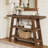 47.24" Small Console Table, Farmhouse Solid Wood Entryway Table With 3-Tier Storage Shelves For Living Room-124965762