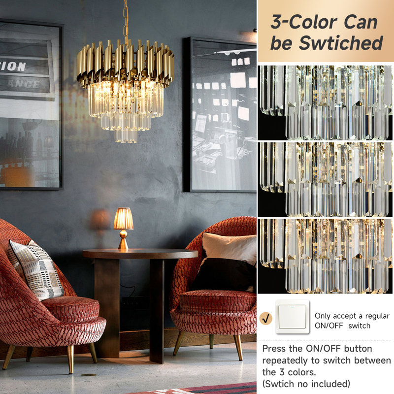 Annejet 4 - Light Chandelier, Brass
