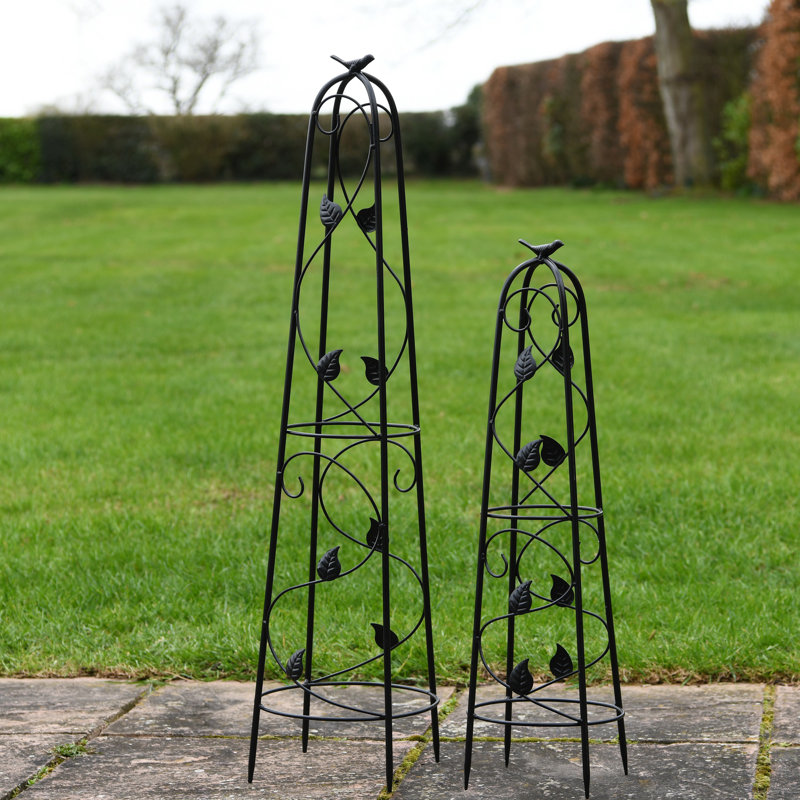 Adino 91.5cm H x 26cm W Iron Obelisk Trellis