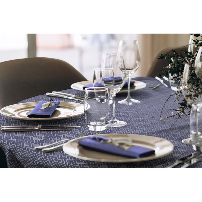 Salguero Tablecloth, 145cm W x 220cm L, Dark blue