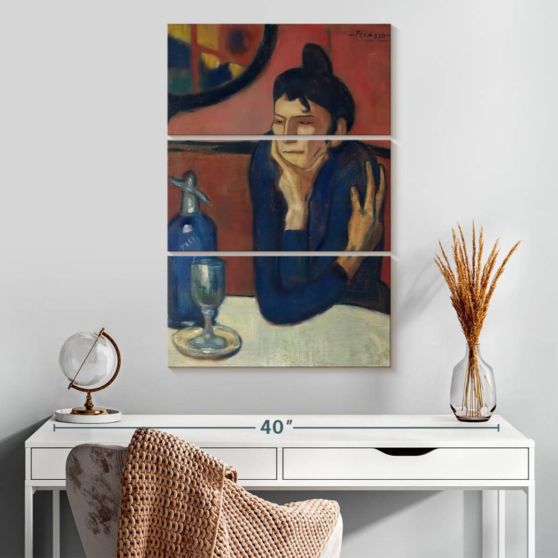 Leisha le buveur d'absinthe, H 32 po x l 20 po