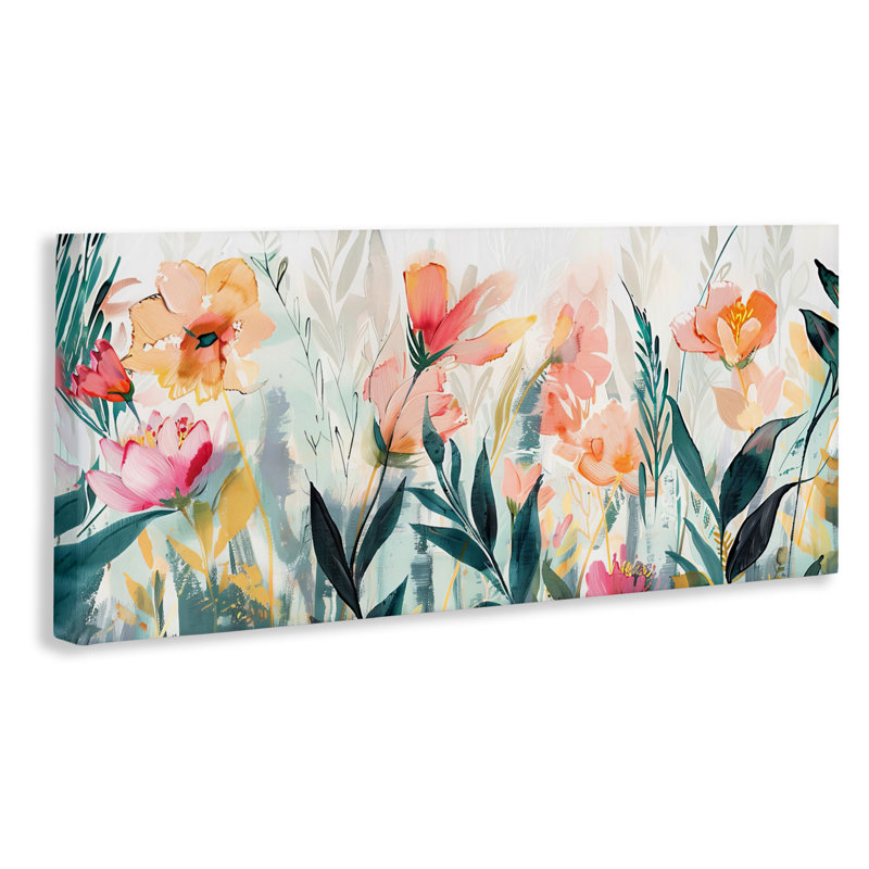 «Flower Garden Whispers», conception par Elara Yasna, H 17 po x l 40 po