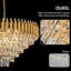 Modern 29 inch crystal pendant light with golden finish rose gold tube E14 Base (excluding bulb)