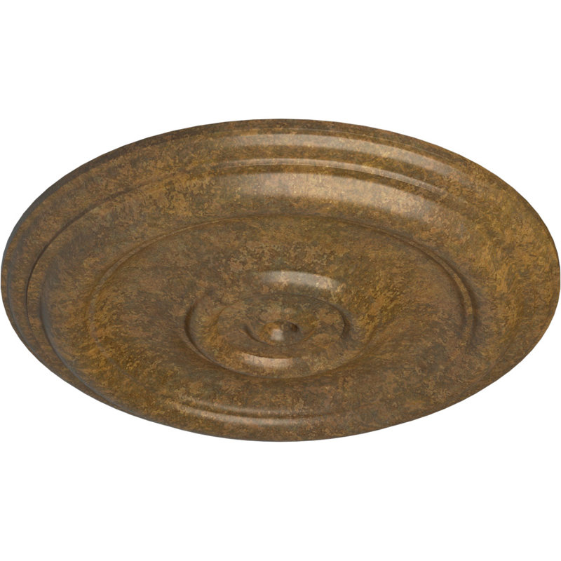 Médaillon de plafond traditionnel H 12 po x l 12 po x P 1 po, Bronze huilé