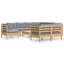 Ensemble de conversation modulaire en bois de pin massif avec coussins Lemuela-157022925-157022924