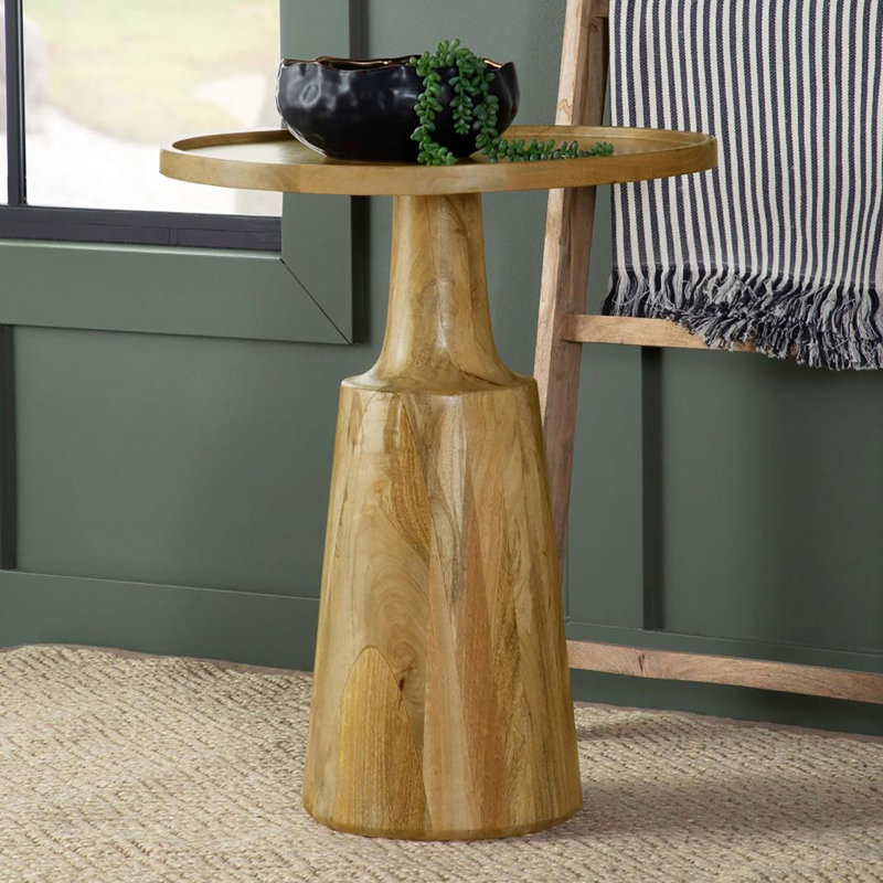 Table d'appoint en bois Mango, Brun