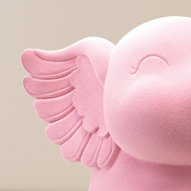 Éléphant en résine rose - Statues d'éléphants en flocage