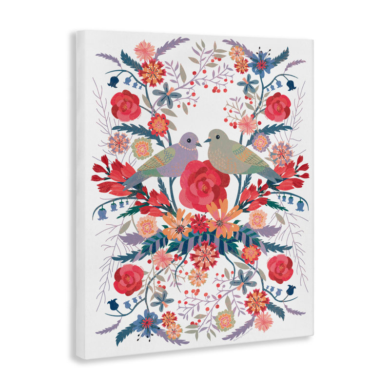 Miroir sur toile nature et faune, design par Verbrugge Watercolor, H 20 po x l 16 po
