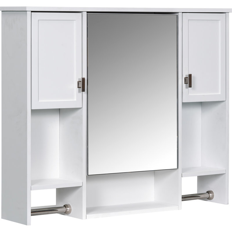 Armoire murale de salle de bain moderne avec miroir et rangement dissimulé - intérieur spacieux et fonctionnel de qualité