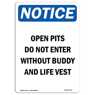 Open Pits Do Not Enter Without Sign