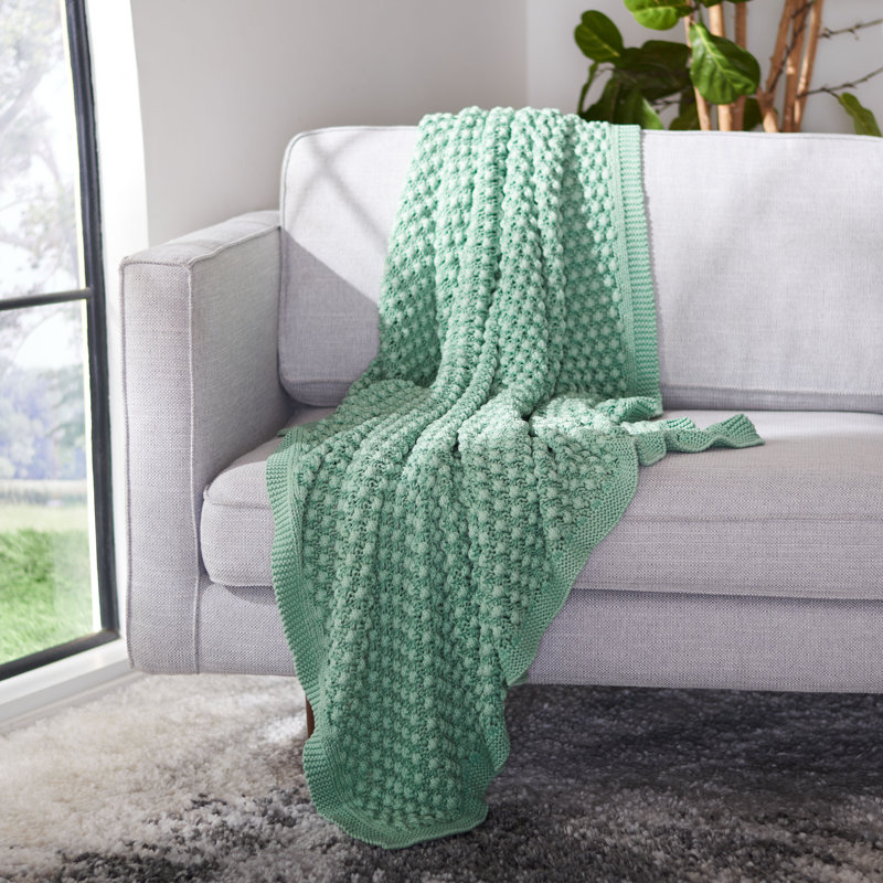 Plain Weave / Muslin Throw Blanket, Sage