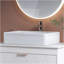 Lavabo vasque de salle de bain rectangulaire blanc en céramique avec bonde