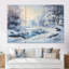 Winter River Window View II - Winter Landscape, art mural-754818135-754818122