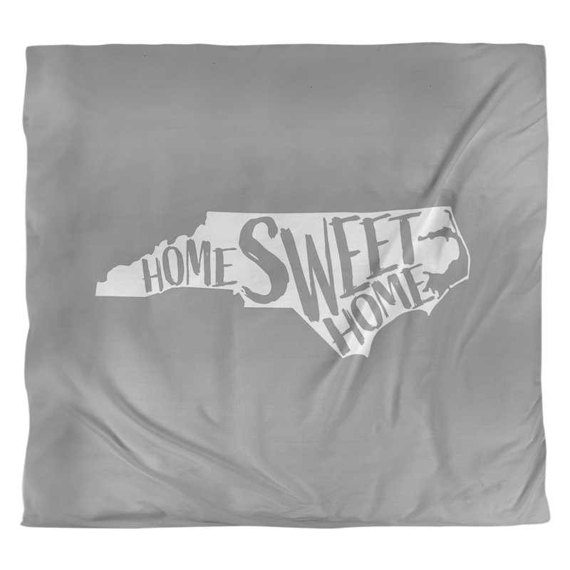 Housse de couette à base de caroline du nord, Polyester brossé, Housse de couette pour grand lit, Gris