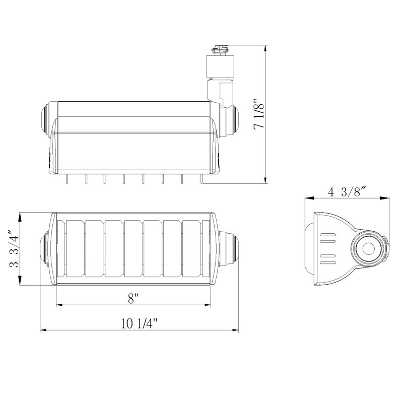 White Adjustable Track Lighting Head
