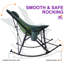 Chaise berçante de camping surdimensionnée avec coussin, Temmo pliant portable pour adultes, support 350 lb-1790214240