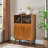 31.5" Liquor Cabinet With Wine Glass Holder & Wine Rack & Adjustable Shelf, Wine Cabinet, Kitchen Coffee Bar Cabinet, Rustic Sideboard Buffet  Cabinet With Storage For Home Farmhouse Dining Room