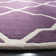 Tapis mauve / ivoire en laine Carolene