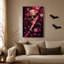 Art sur toile, crâne foncé et rouge Katana-180256640