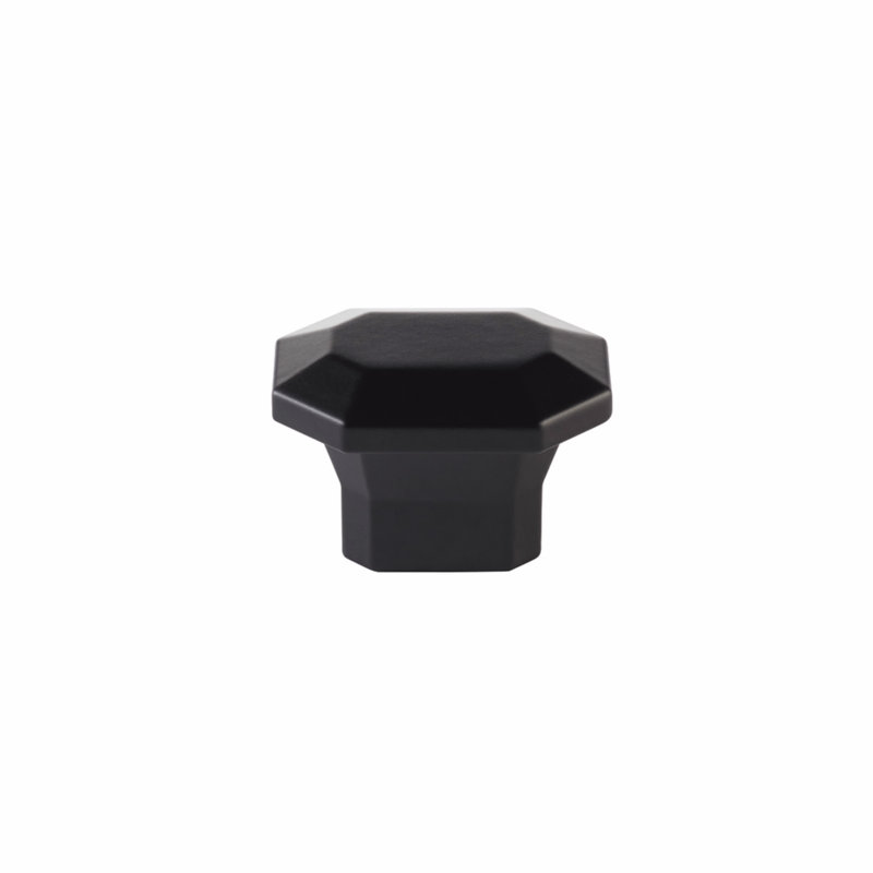 Riviera Circle Knob, Flat Black