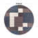Allyne Geometric Tufted Blue/Cream/Gray Non-Slip Rubberback Area Rug