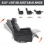 Fauteuil inclinable manuel en faux cuir avec massage à la chaleur et à bascule-128588051