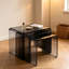 Ensemble de tables basses en acrylique noir de 0,39 po d'épaisseur, 3 pièces, table de bout moderne minimaliste en acrylique