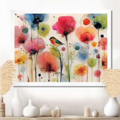 Watercolor Poppy Gardens - Poppy Canvas Prints, Red Floral Wall Art