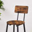 Ensemble de tabourets de bar ronds avec tablettes et tabouret avec dossier de 23,6 po de diamètre x H 35,4 po