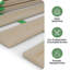 Nodax Wooden Bed Frame Slats - 100% Pine Wood Replacement Slats, Sustainable & Eco-Friendly Material, Easy to Assemble | Set of 16-116074044
