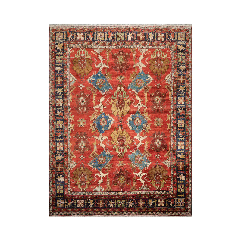 Tapis oriental traditionnel en laine noué à la main 8 x 10 avec tissage à la main 8 x 10