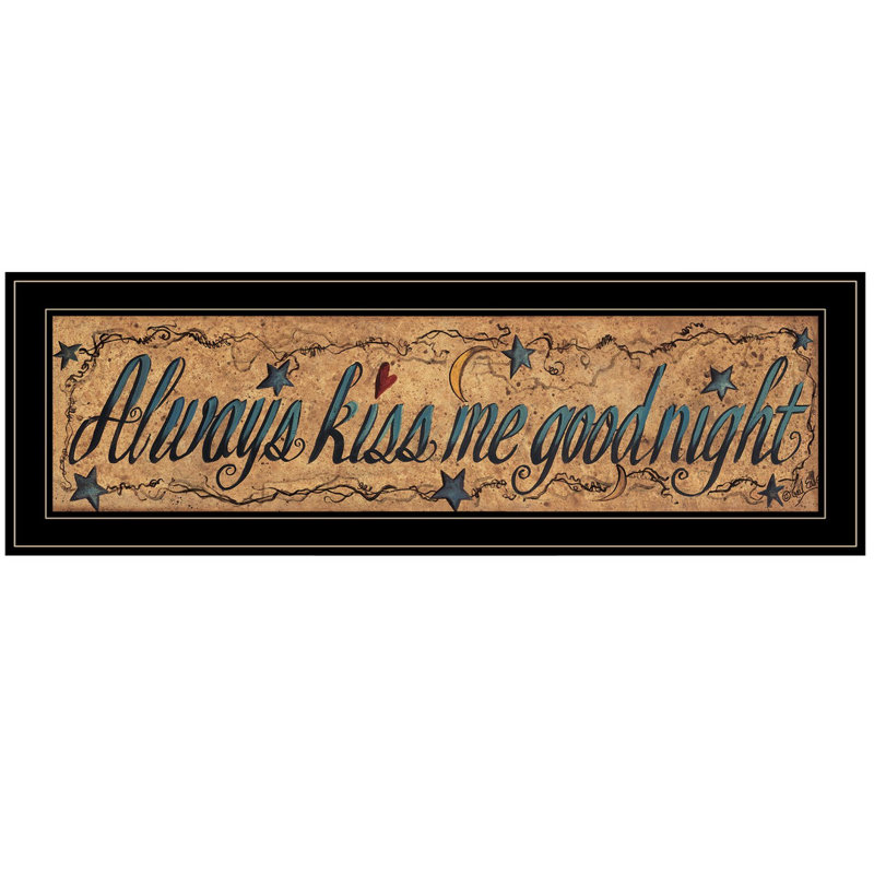 "Always Kiss Me Goodnight" par Gail Eads, prêt à accrocher, reproduction encadrée