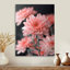 «Glass Rose Grey Mums Garden Glamour», reproduction d'art mural