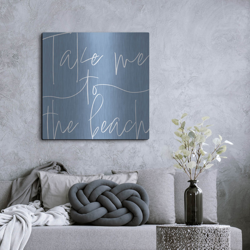 «By the Beach III Light» par Sarah Adams, art mural en métal, H 36 po x l 36 po