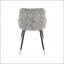 Chaise de salle à manger en tissu Grey Tech avec pieds dorés - ensemble de 4-129041918-129041919-129041921