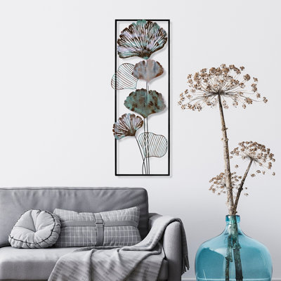 Handmade Decorative Metal Wall Accessory, 12.6 x 35.4 x 1.6 inches | 100% Metal Construction, Unique Hand-Painted Design | Perfect for Home Decor, Adds Color & Texture to Any Room
